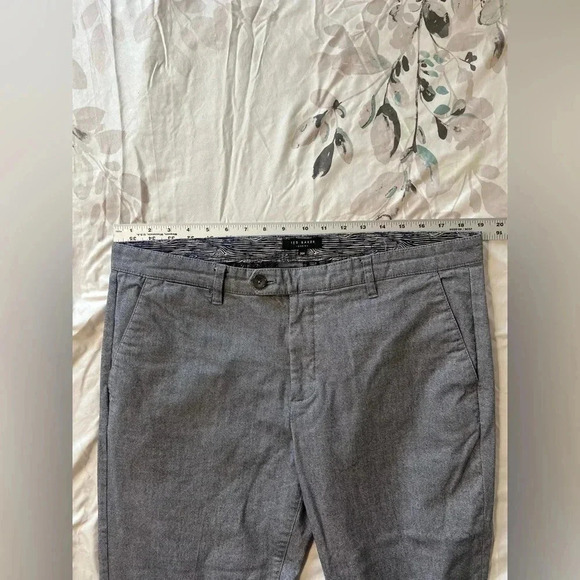 Ted Baker London woman’s trouser cropped pants size 36R color Blue gray - Picture 6 of 11